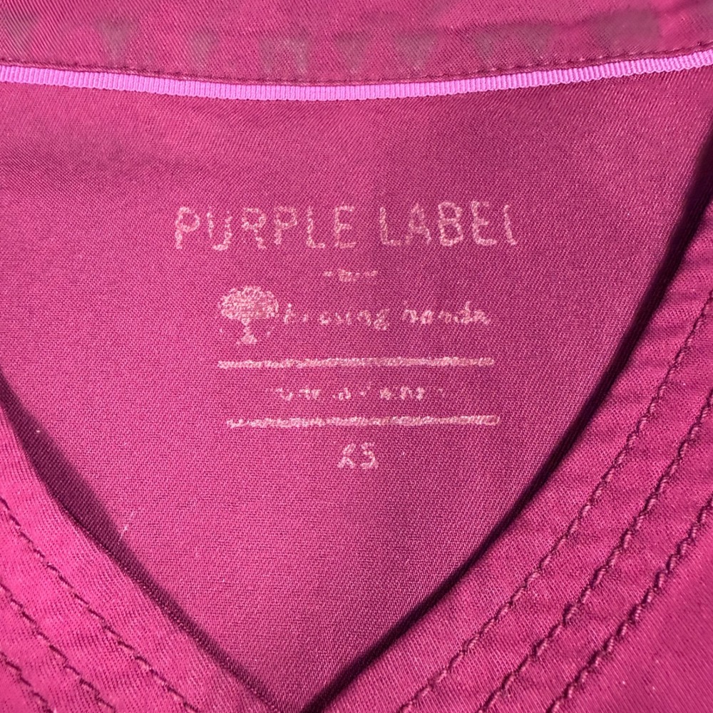 Healing Hands Purple Label Scrub Set XS Burgundy V-Neck Top Drawstring Pants - Picture 2 of 16